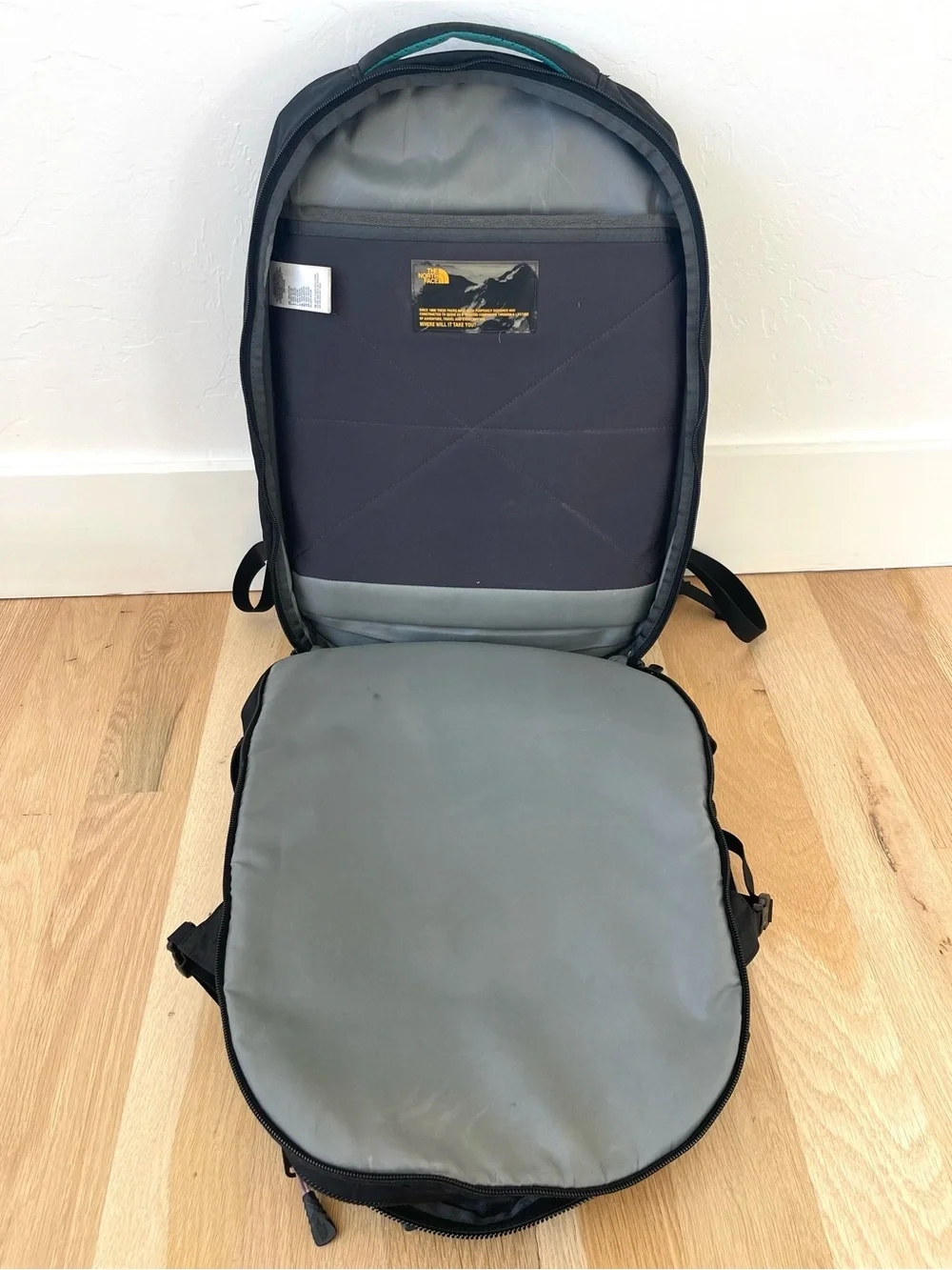 The North Face Surge Black Kokomo Green Purple Lilac Violet Travel Backpack